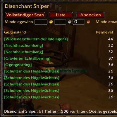 Disenchant Sniper for Auctionator