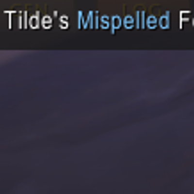 Tilde's Misspelled Fork