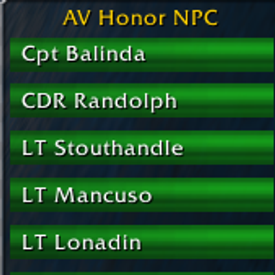 AV Honor NPC Tracker
