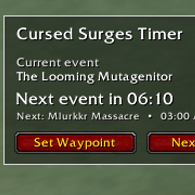Cursed Surges Timer