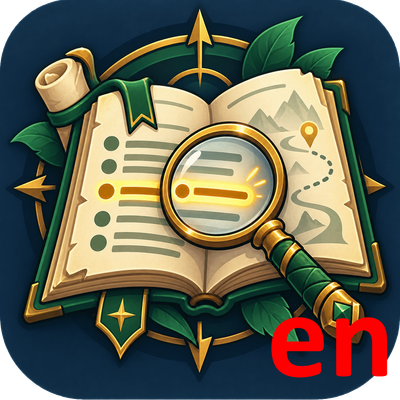 QuestWordHunter - English Quests panel text