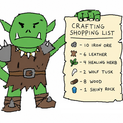 Crafting Shopping List