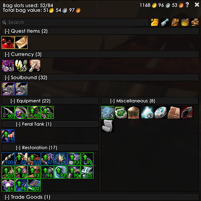 ElvUI Bag Categories