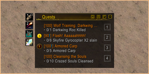 Kaliel's Tracker - Quest item buttons