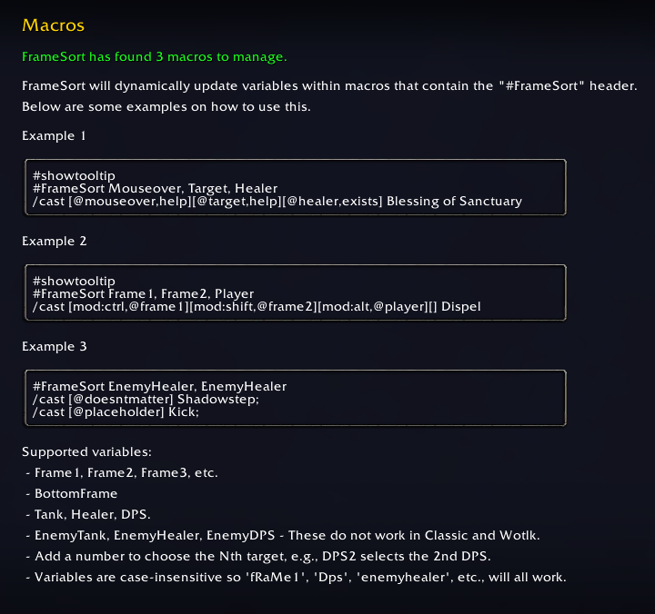 Macros