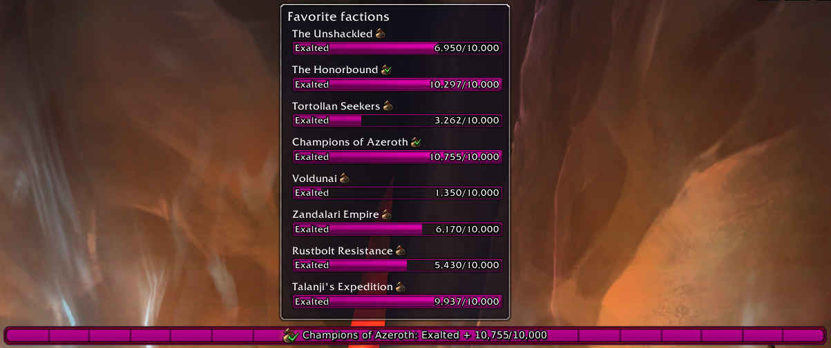 Paragon Reward Icon in favorite factions popup