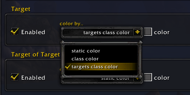 UnitFrame by class color setting