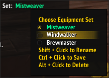 ElvUI Equipment Sets Datatext
