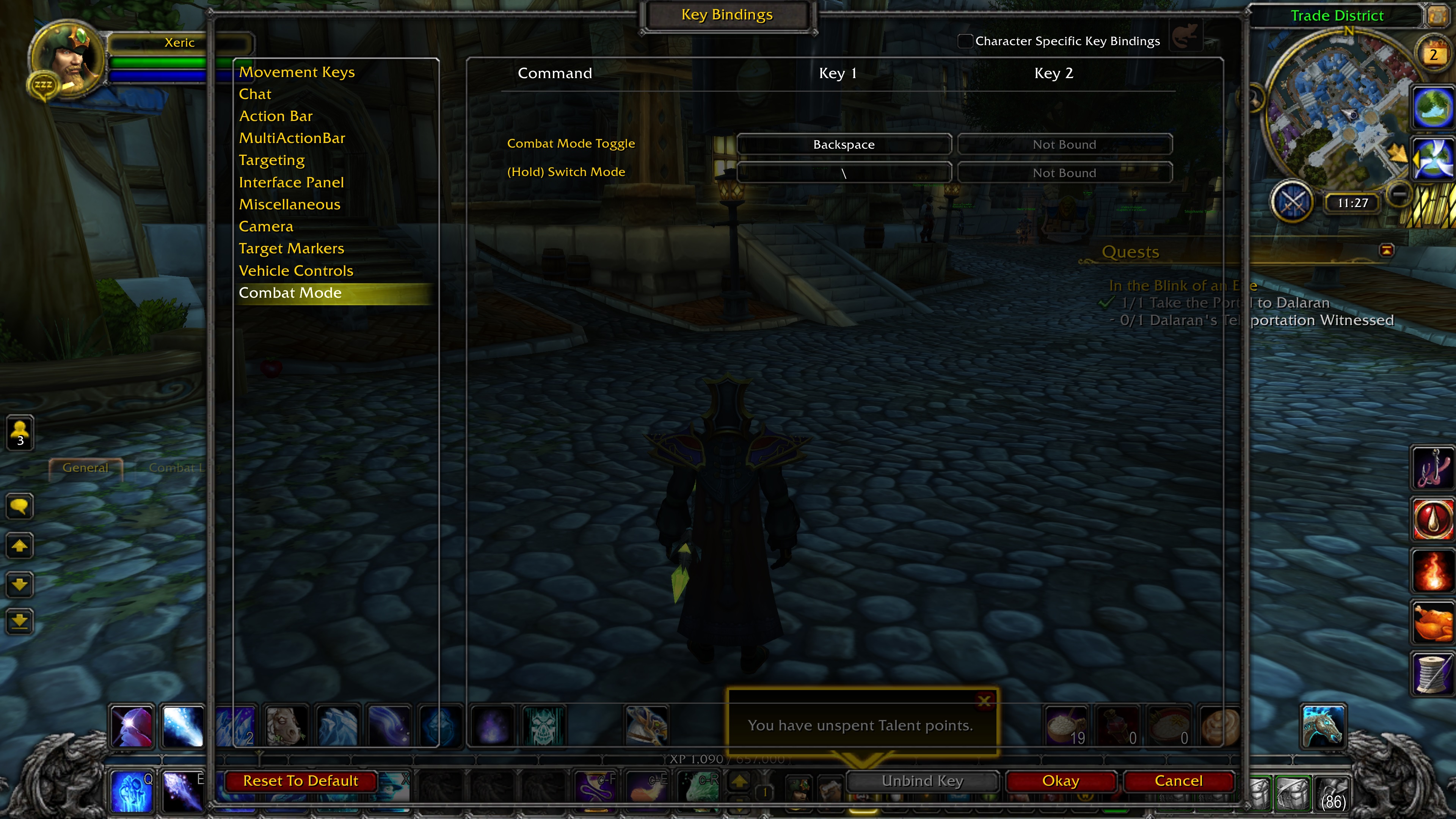 Combat Mode Keybind Settings