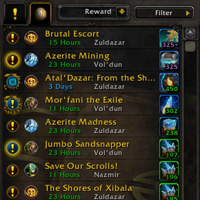 World Quest Tab