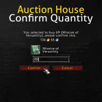 Auction House - Confirm Quantity