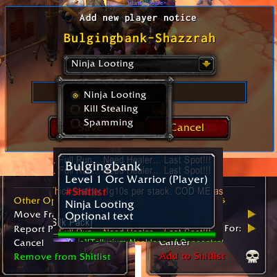 Personal Player Notes