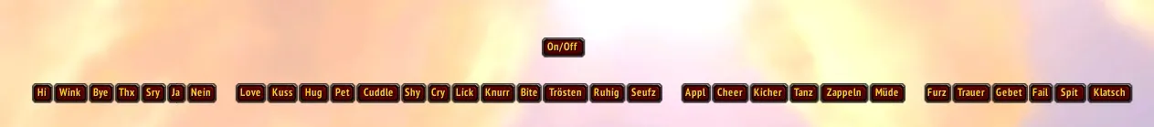 Felis Emote Button Leiste