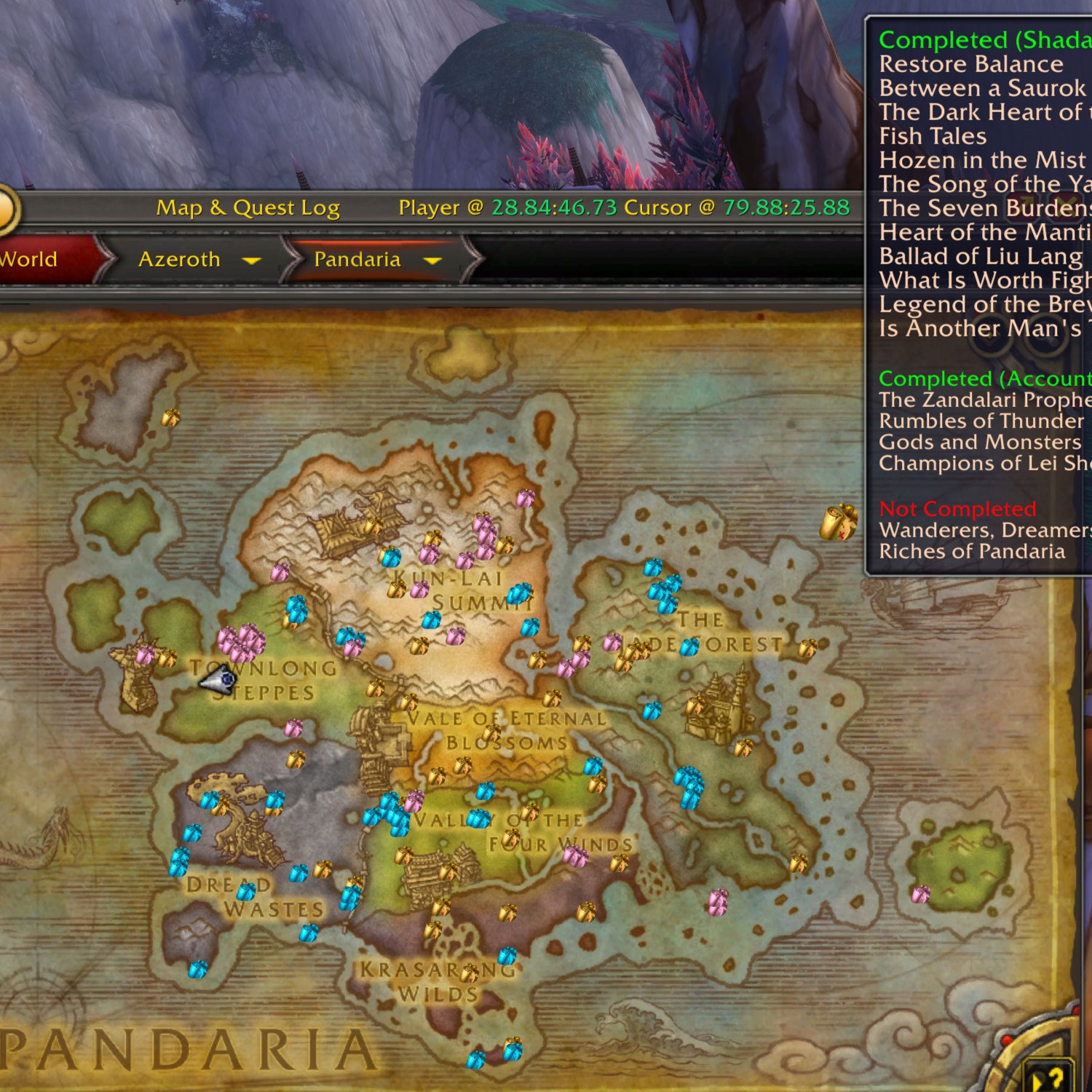 HandyNotes - Exploration Achievements - Pandaria