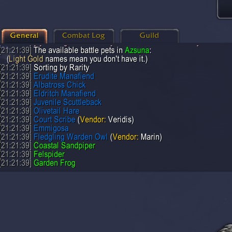 Zone Pets List