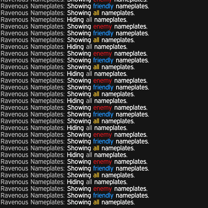Ravenous Nameplates