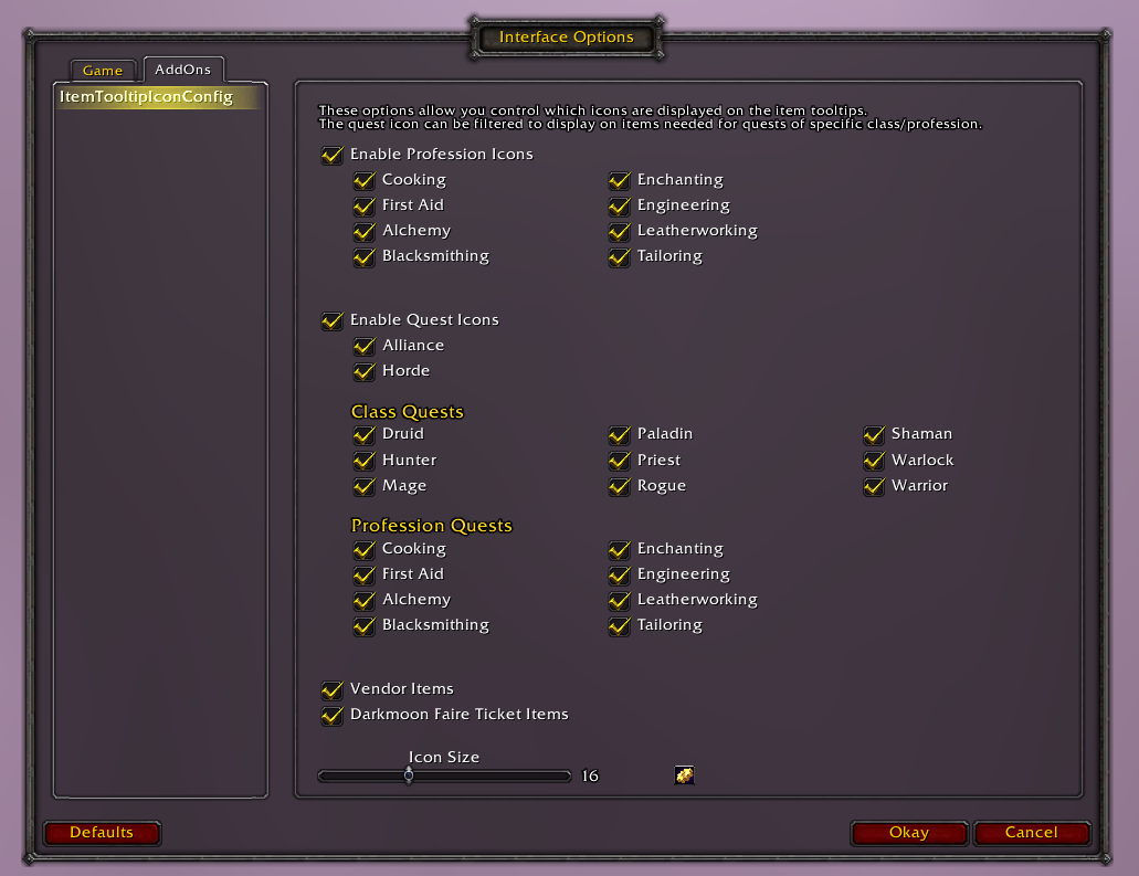 Config Dialog