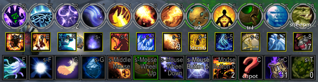 Skinned Action Bars