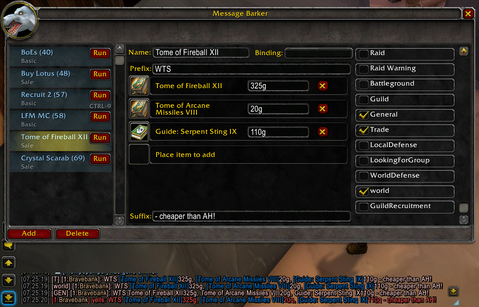 WTS message