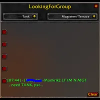 Looking For Group Filter /  LFG Chat Filter