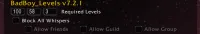 BadBoy_Levels: Filter Whispers By Level