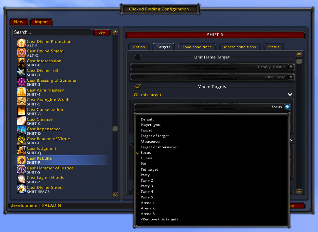 Built-in macro targets