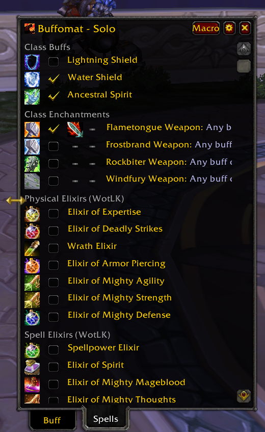 WotLK Shaman Spell tab