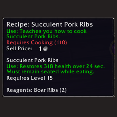 Tidy Recipe Tooltip