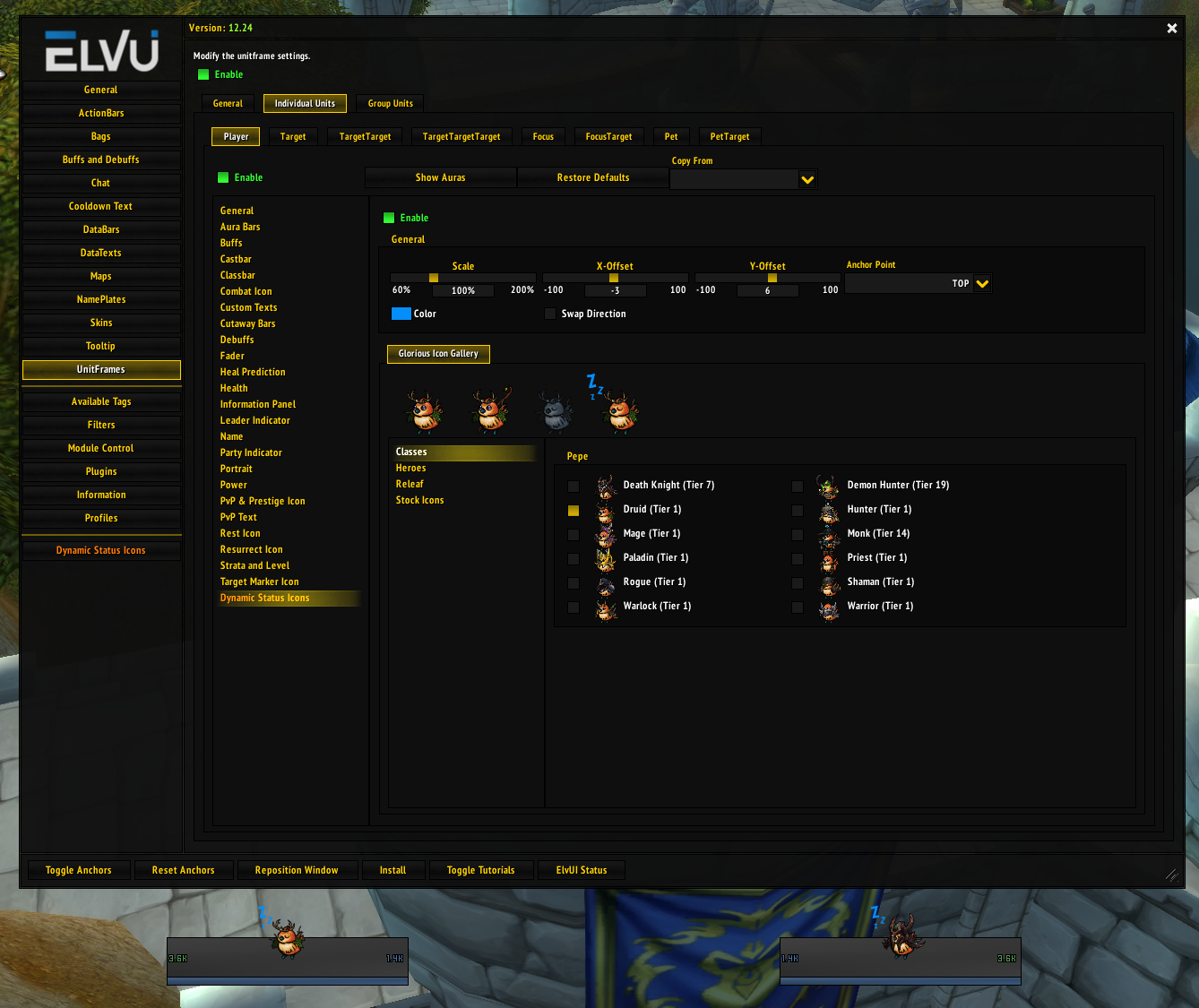 UnitFrame Config Section