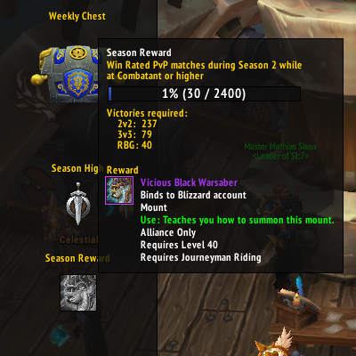 PvP Mount Progress