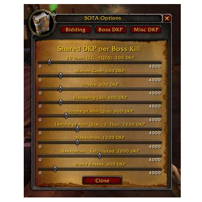 SotA - DKP Addon