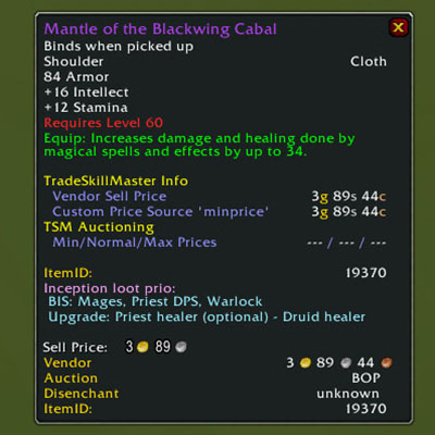 Inception Loot Priority