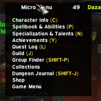 ElvUI Micro Menu Datatext