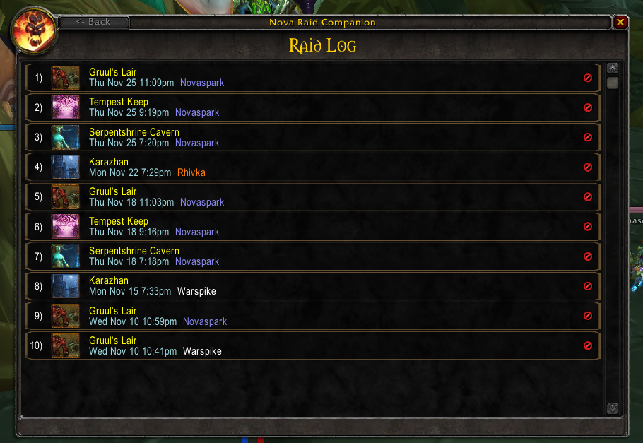 Raid Log
