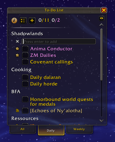 Adding an Item