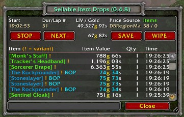 Sellable Item Drops v0.4.8 - Small Session Window