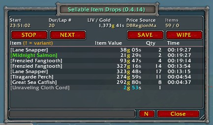 Sellable Item Drops 0.4.14 - Stacked View mode