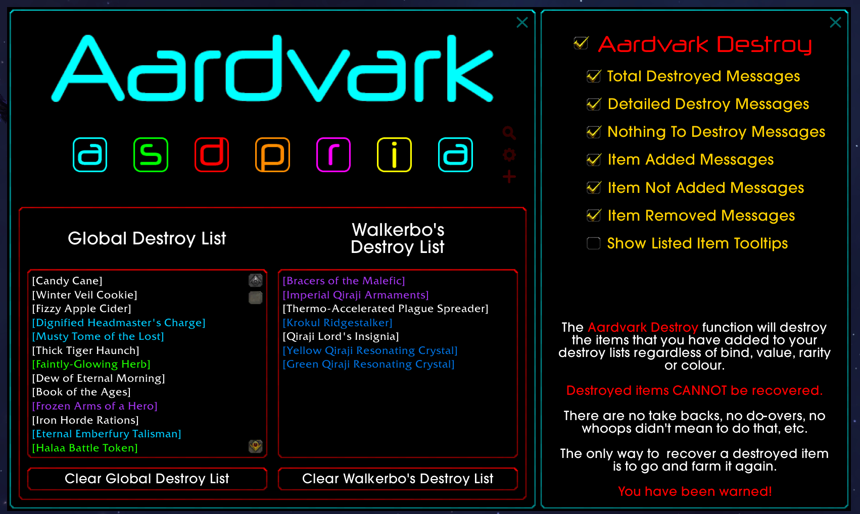 Aardvark Destroy