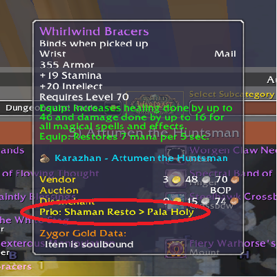 Corote Loot Priority