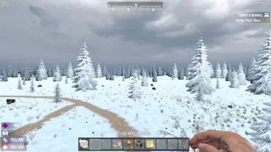 雪地生物群系中减少雾气