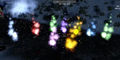 带烟雾的彩色火焰