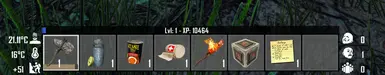 工具腰带显示:经验值至下一级 - 温度 - 地图海拔 - 击杀与死亡数
