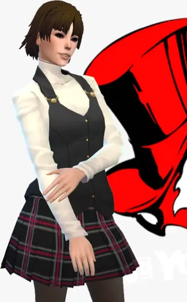 女神异闻录5 真冬制服与发型