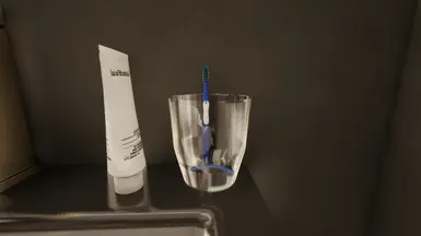 牙刷和玻璃杯