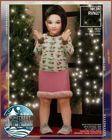 幼儿毛边仿皮冬季抓绒裙