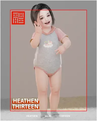 带帽幼儿连体衣图案