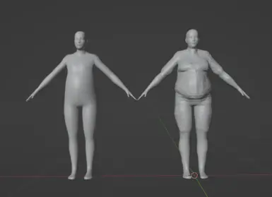 调整后的重型男性体型