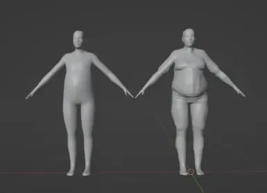 调整后的重型男性体型