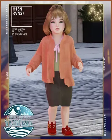 幼儿蝴蝶结领高腰铅笔裙短外套
