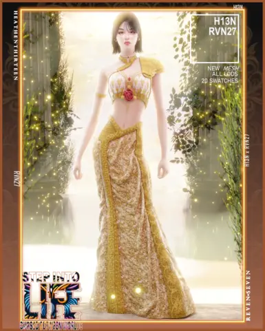华丽玫瑰幻想女帝两件套礼服